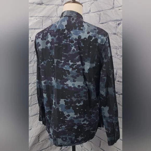 Burberry Men's Alden Multi Camo Button Down Trim Fit Sport Shirt Camo $425 XL - Picture 8 of 13